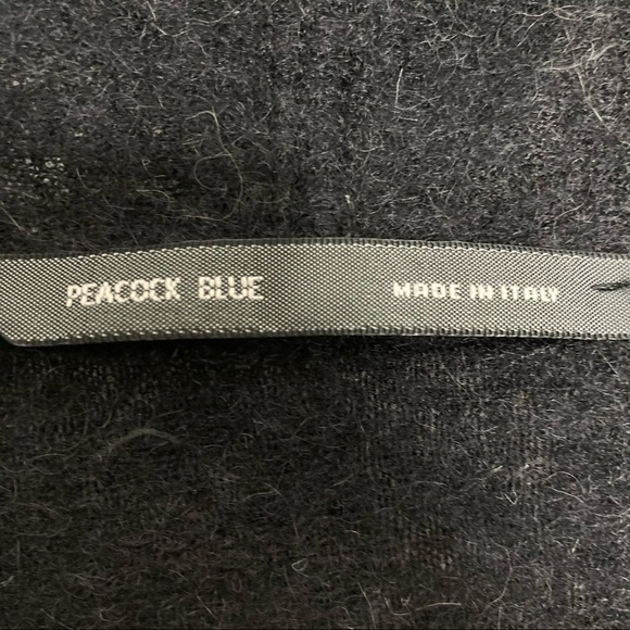 Peacock Blue Wool/Alpaca Blend Waterfall Cardigan - Picture 11 of 14